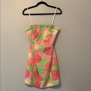Lilly Pulitzer Strapless Pineapple Dress